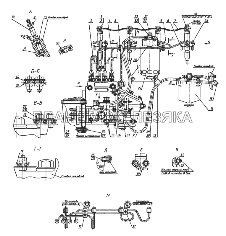 Установка топливной аппаратуры (для двигателя Д-243) МТЗ-80 (2009)